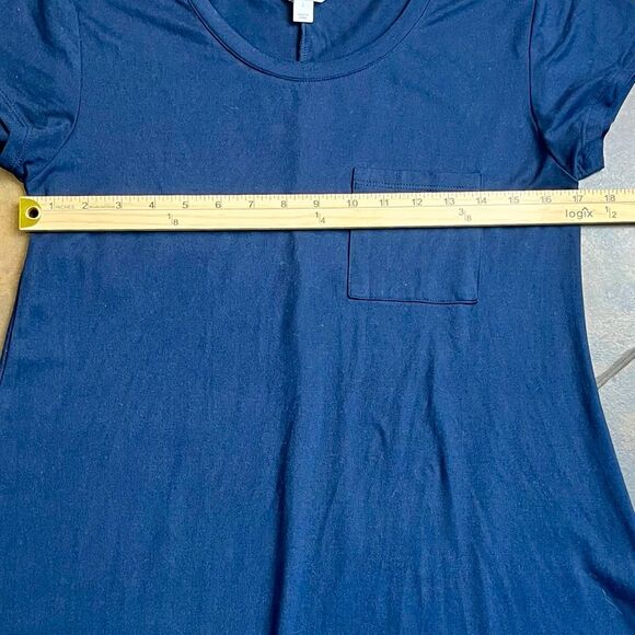 Market & Spruce Navy Blue T-Shirt A-Line Short Sleeve Pocket Dress Large - Picture 3 of 6